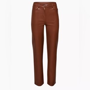 Aritzia Wilfred Faux Leather Melina Pant